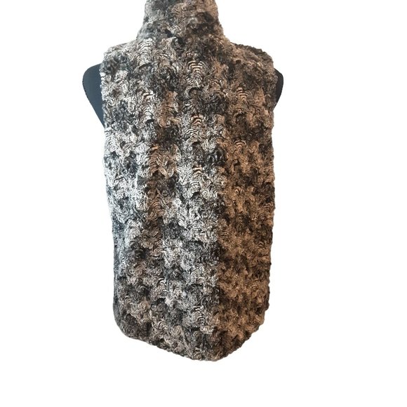 Tart Collection Open Faux Fur Vest Women Size Medium Lined Super Soft - Picture 2 of 10